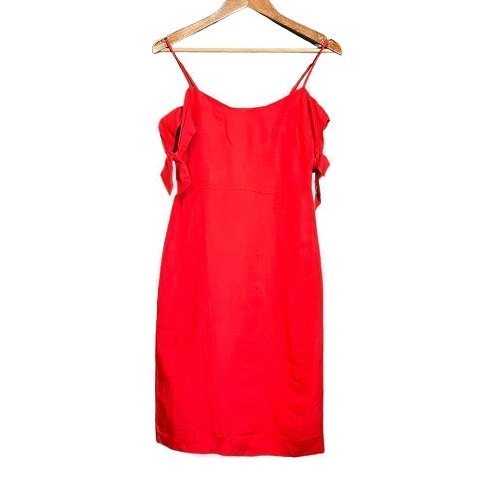 ‎Abercrombie & Fitch red linen blend dress
